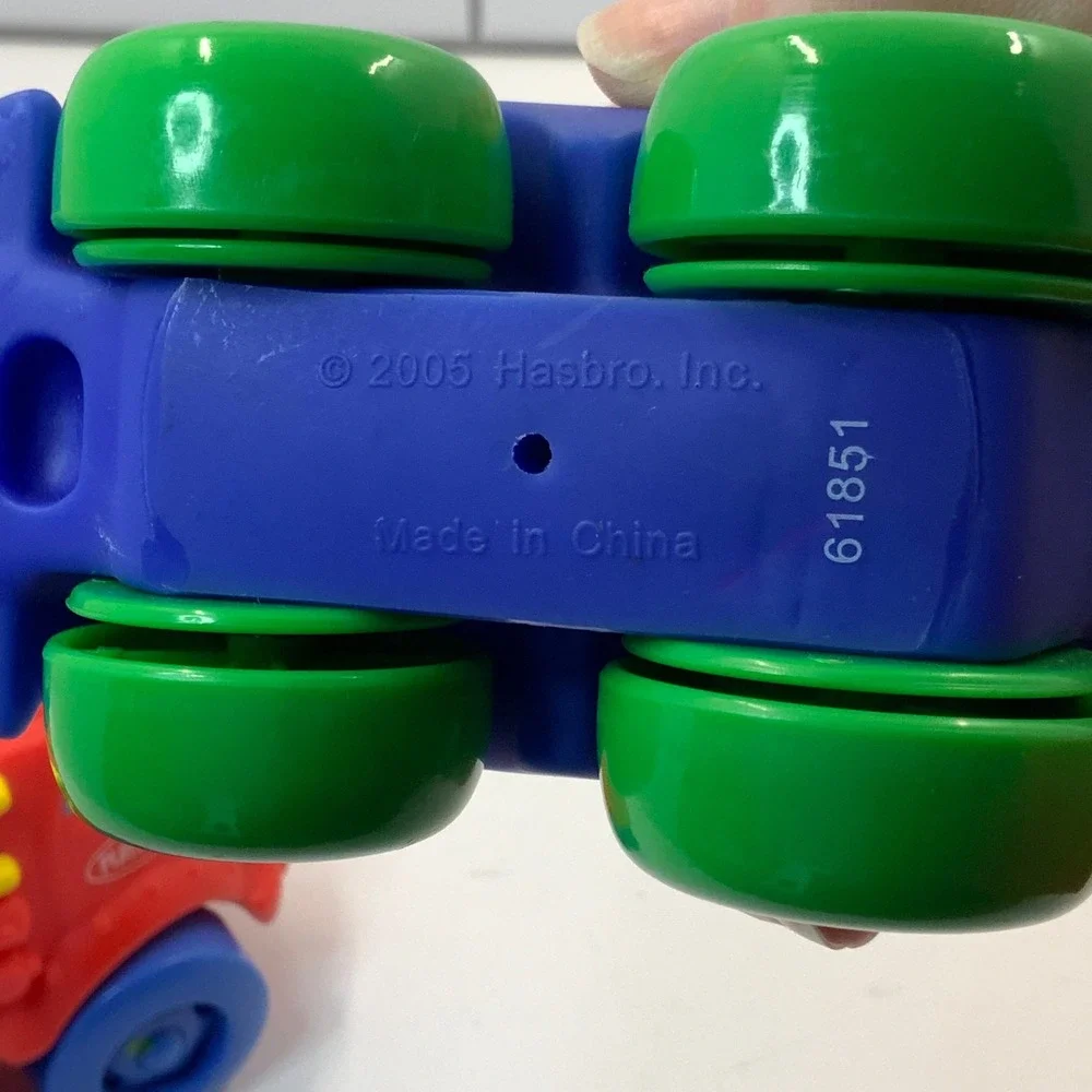 Playskool Wheel Pals Hasbro Fire Truck and Blue Car Toddler Toy Vehicle Lot 2pc